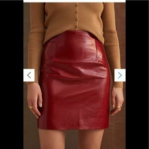 Faux leather mini skirts by Anthropologie